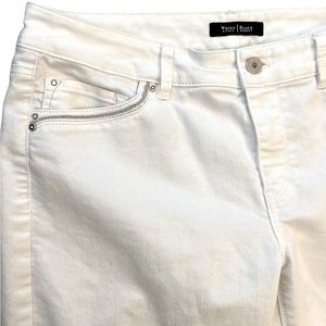White House Black Market White Blanc slim ankle Jeans Pants size 10R